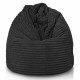 Noir pouf poire xl stripe