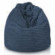 Bleu marine pouf poire xl stripe