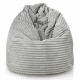 Gris clair pouf poire xl stripe