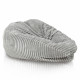 Gris clair pouf poire xl stripe