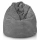 Gris pouf poire xl stripe