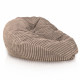 Beige pouf poire XXL stripe