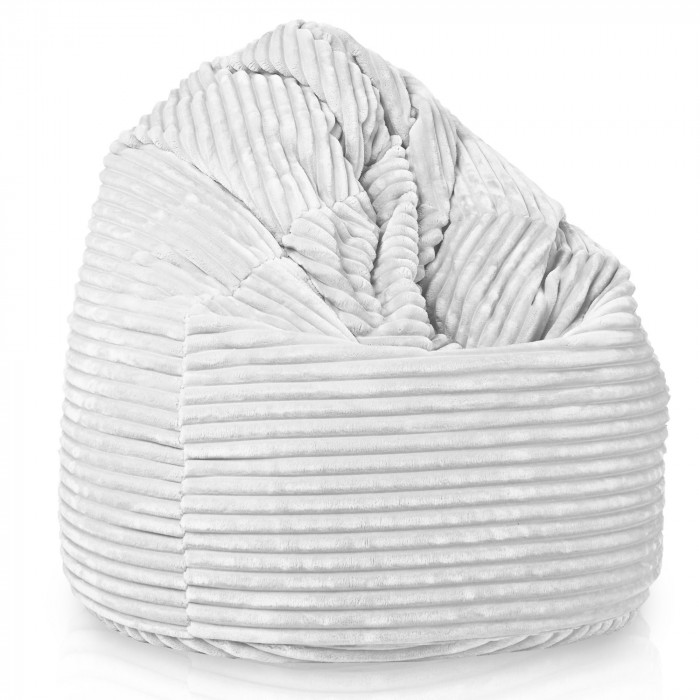 Blanc pouf poire xxl stripe