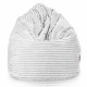 Blanc pouf poire xxl stripe