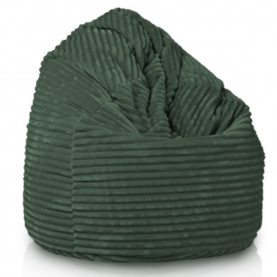 Vert foncé pouf poire stripe