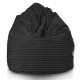 Noir pouf poire xxl stripe