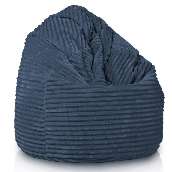 Bleu marine pouf poire xxl stripe