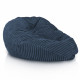 Bleu marine pouf poire xxl stripe