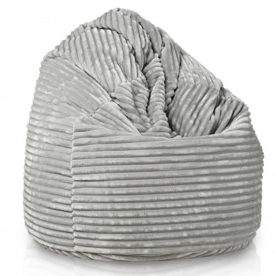 Gris clair pouf poire xxl stripe