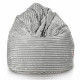 Gris clair pouf poire xxl stripe