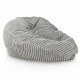 Gris clair pouf poire xxl stripe