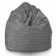 Gris pouf poire xxl stripe