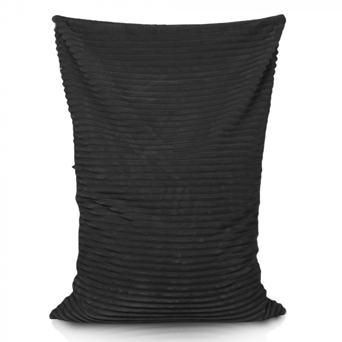 Noir pouf poire coussin pour enfants stripe