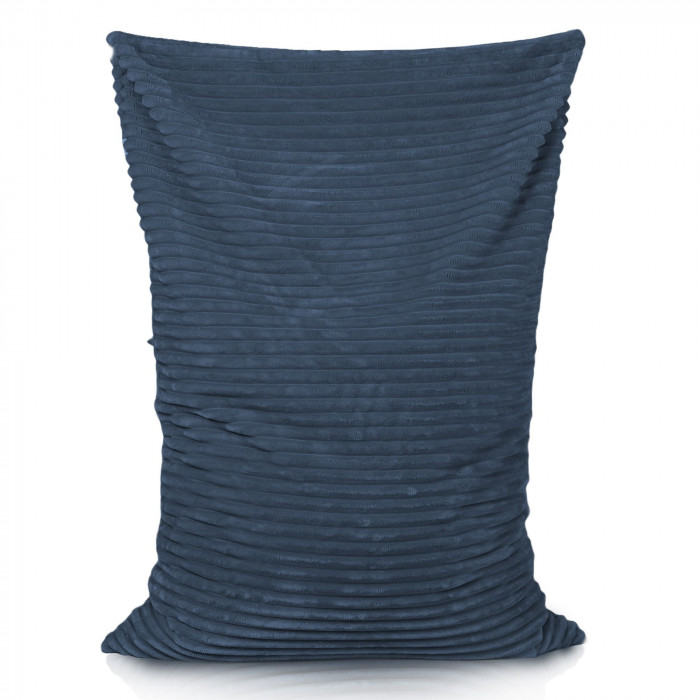 Bleu marine pouf poire coussin pour enfants stripe