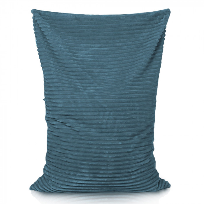 Bleu pouf poire coussin pour enfants stripe