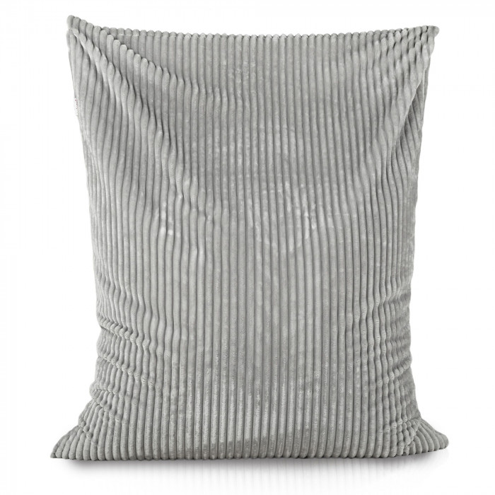 Gris clair pouf poire coussin xxl stripe