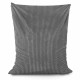Gris pouf poire coussin stripe