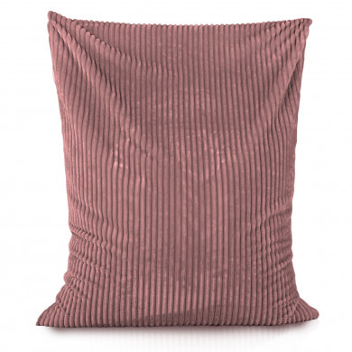 Rose délavé pouf poire coussin stripe