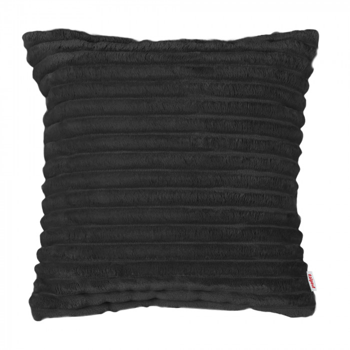 Noir coussin décoratif carré stripe