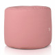 Rose clair Pouf Cylindre simili-cuir