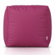 Fuchsia Pouf Cube simili-cuir