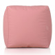 Rose clair Pouf Cube simili-cuir