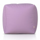 Violet clair Pouf Cube simili-cuir