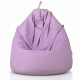 Violet clair Pouf Poire XL simili-cuir