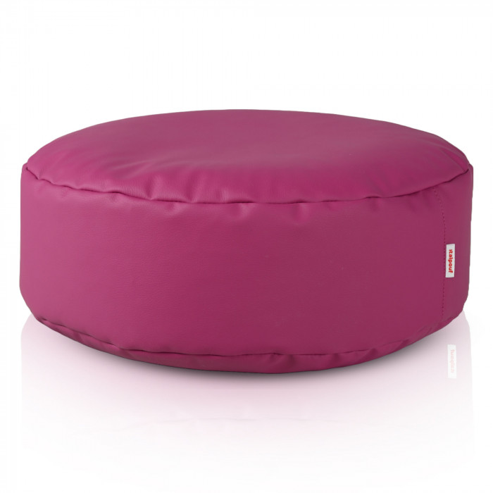 Fuchsia Repose-pieds simili-cuir