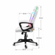 Chaise de jeu Huzaro Force 2.5 RGB White Mesh