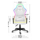 Chaise de jeu HUZARO FORCE 4.4 RGB blanche