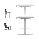 Bureau électrique 140 x 70 cm Mark Adler Leader 7.4 White