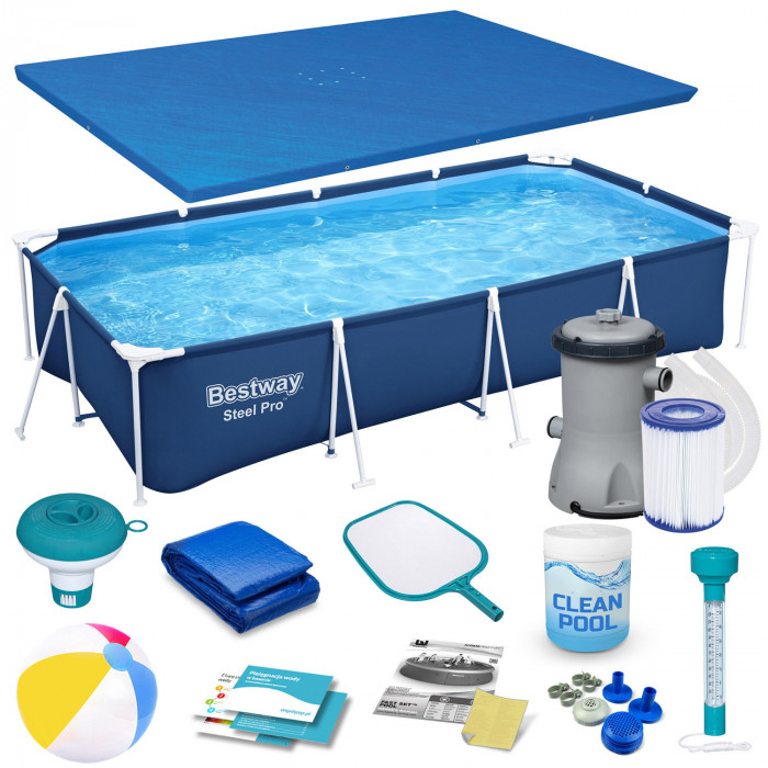 Bestway 56405N 400 x 211 x 81 cm 15in1 piscine de jardin à crémaillère