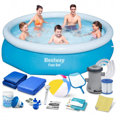 Piscine gonflable ronde hors sol Autoportante 305 x 66 cm 15in1 Bestway 57458