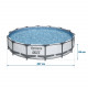 427 x 84 cm Piscine Tubulaire jardin set 17in1 Bestway 56595.