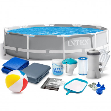 Runder Garten Metallrahmen Pool 366x76, 16in1 INTEX 26712