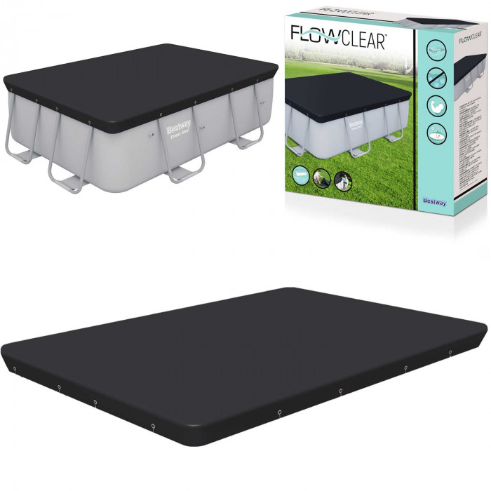 Rechteckige Abdeckung für Schwimmbad 282 x 196 cm Bestway 58442