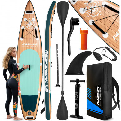 SUP Paddle Gonflable Stand Up Paddle Reefbreak 350 x 81 x 15 cm Neo-Sport 170104