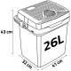 Réfrigérateur de voyage Berdsen Icemax 26 litres mode ECO.