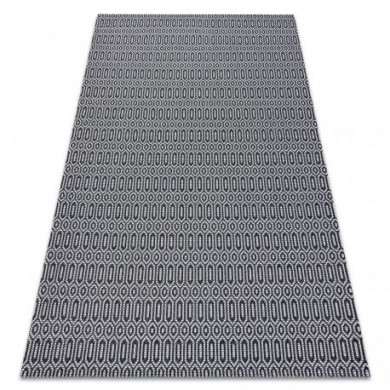 Tapis CASA ECO SIZAL BOHO œillets 22075 noir / gris, tapis en coton recyclé