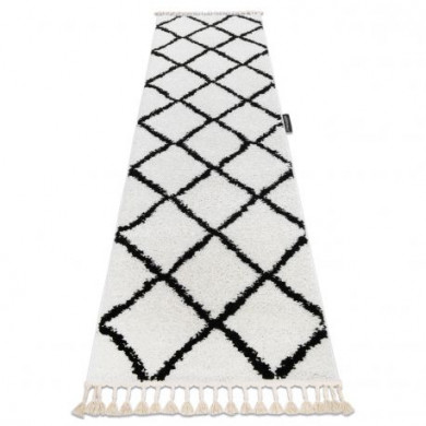 Le tapis, le tapis de couloir BERBERE CROSS blanc - pour la cuisine, l&#039;antichambre, le couloir