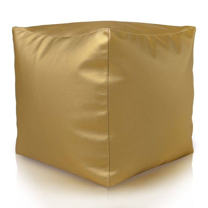 Doré Pouf Cube simili-cuir