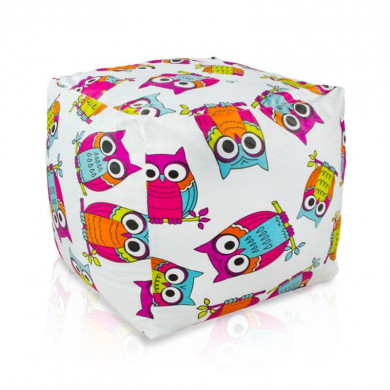 Sitzpouf Kinder Cubo Kleine Eulen