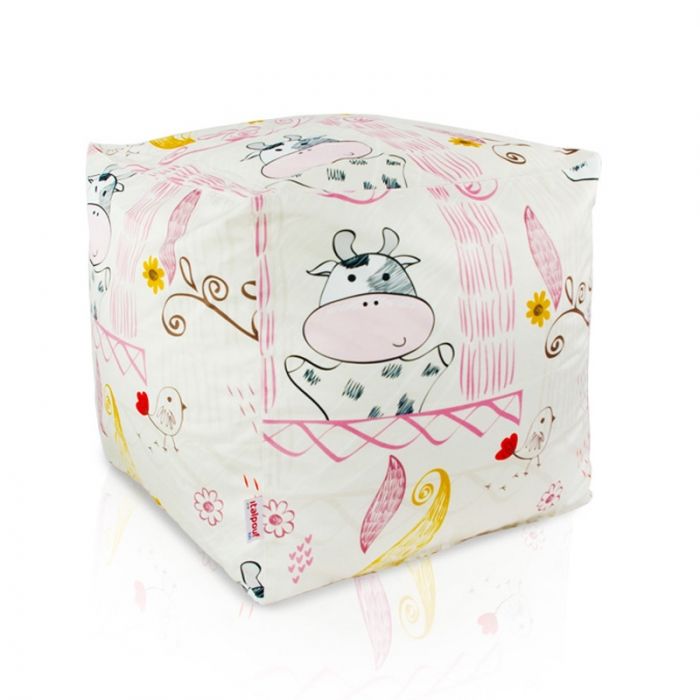 Vaches Pouf Cube 