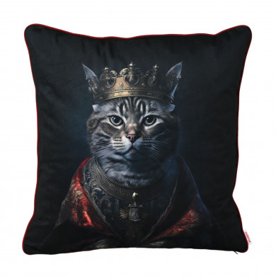 Dekoratives Kissen Cat in the Crown.