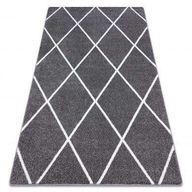 Tapis SKETCH - F728 gris et crème trellis - Losanges