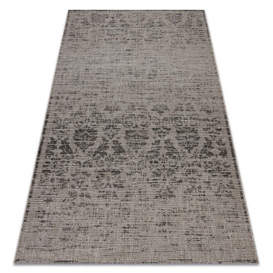 TAPIS EN CORDE SIZAL FLOORLUX 20211 argentin / NOIR