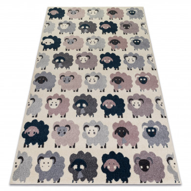 Teppich HEOS 78468 creme / rosa / blau / grau SCHAFE