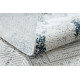 Dywan DUKE 51558 krem / niebieski - Geometryczny vintage, strukturalny, bardzo miękki, frędzle