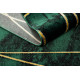 Dywan EMERALD ekskluzywny 1022 glamour, stylowy geometryczny, marmur butelkowa zieleń / złoty